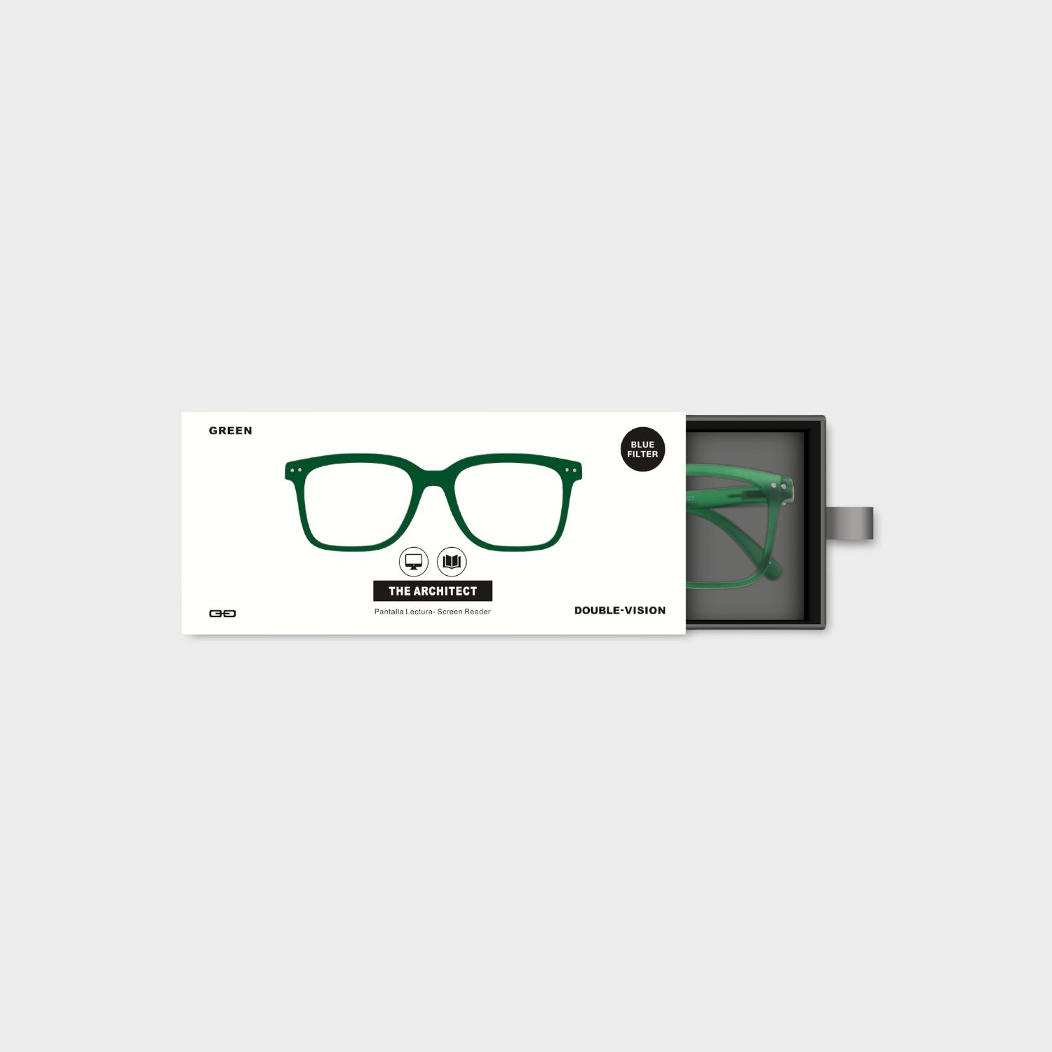 ANTEOJOS DE LECTURA THE ARCHITECT VERDE +2.0 - 4