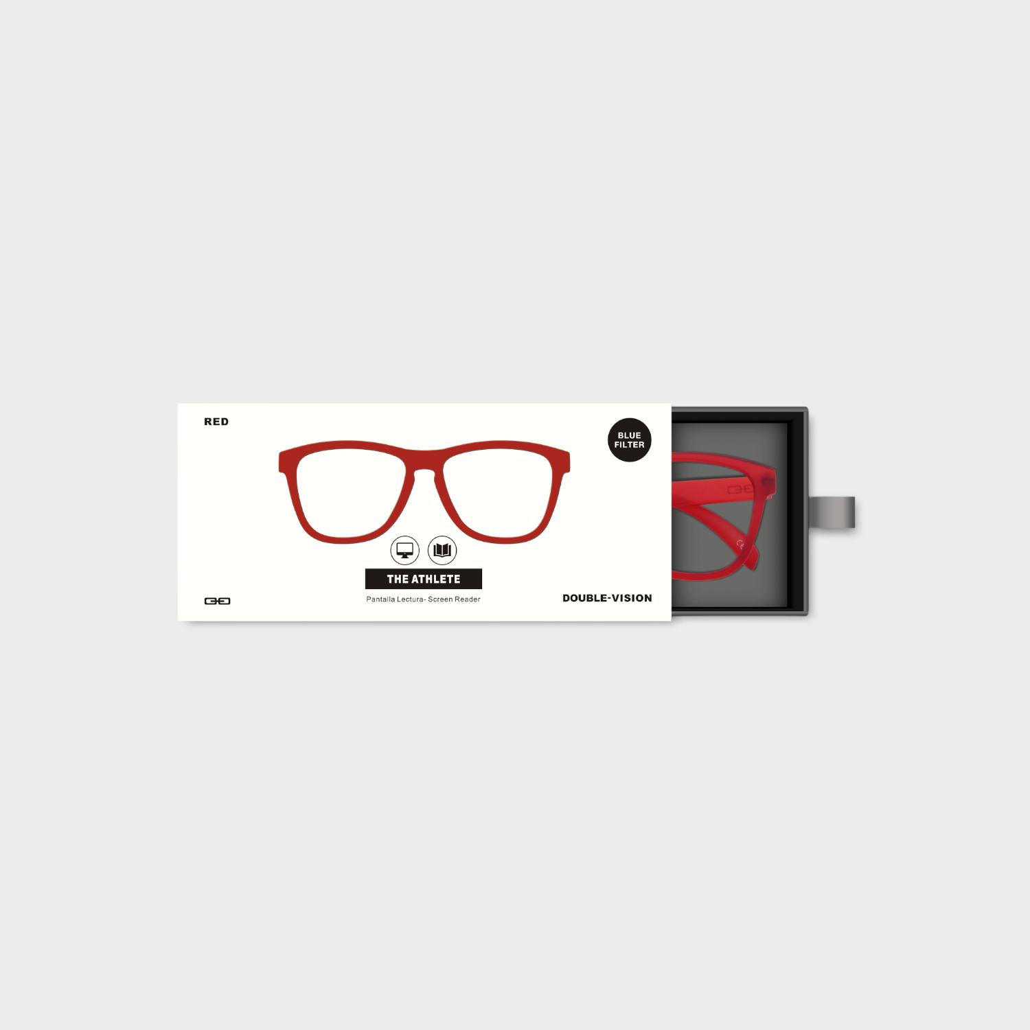 ANTEOJOS DE LECTURA THE ATHLETE ROJO +2.0 - 4