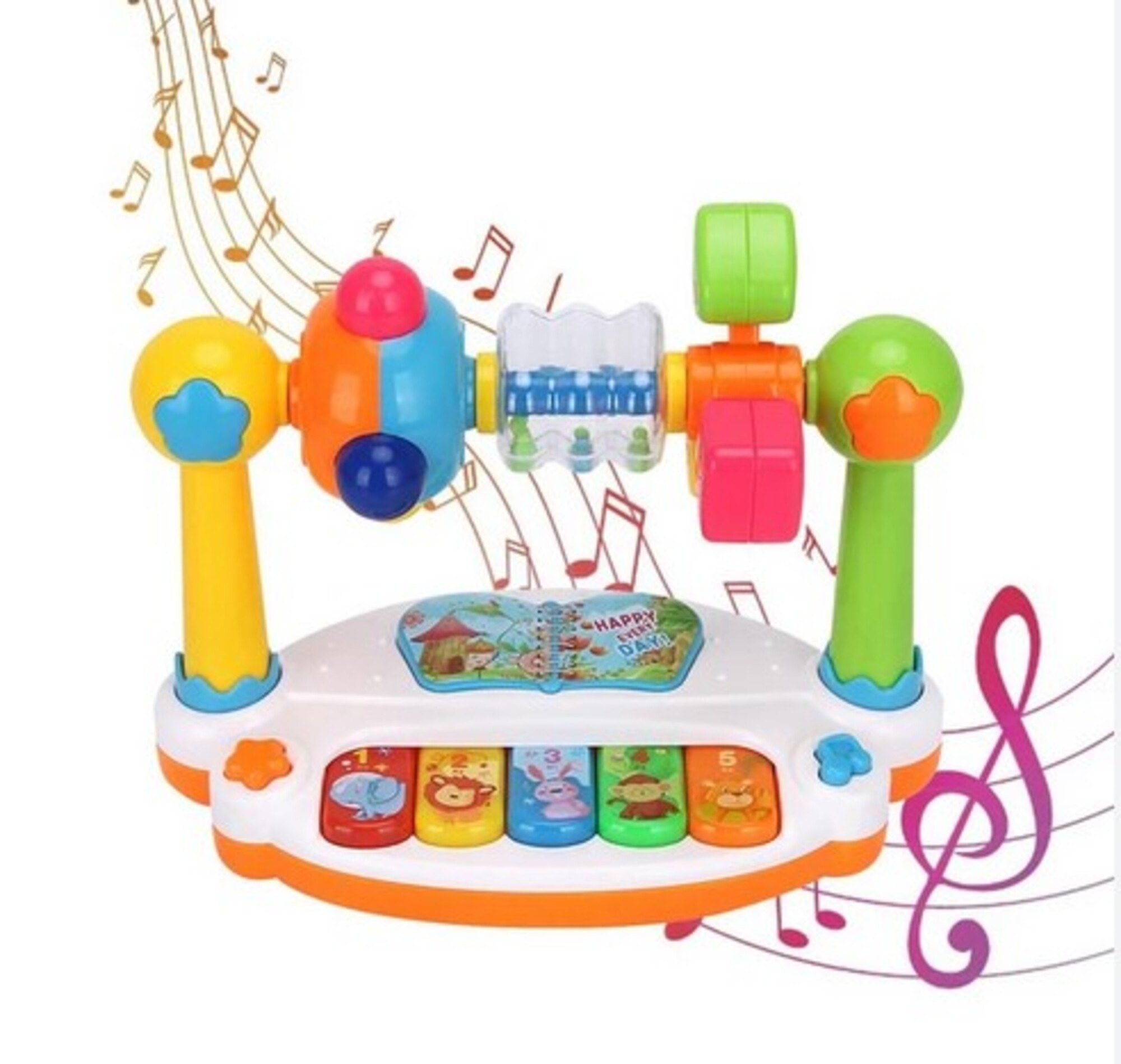 PIANO ARCO CON SONIDO MUSICAL DIDÁCTICO PARA BEBÉS - 2