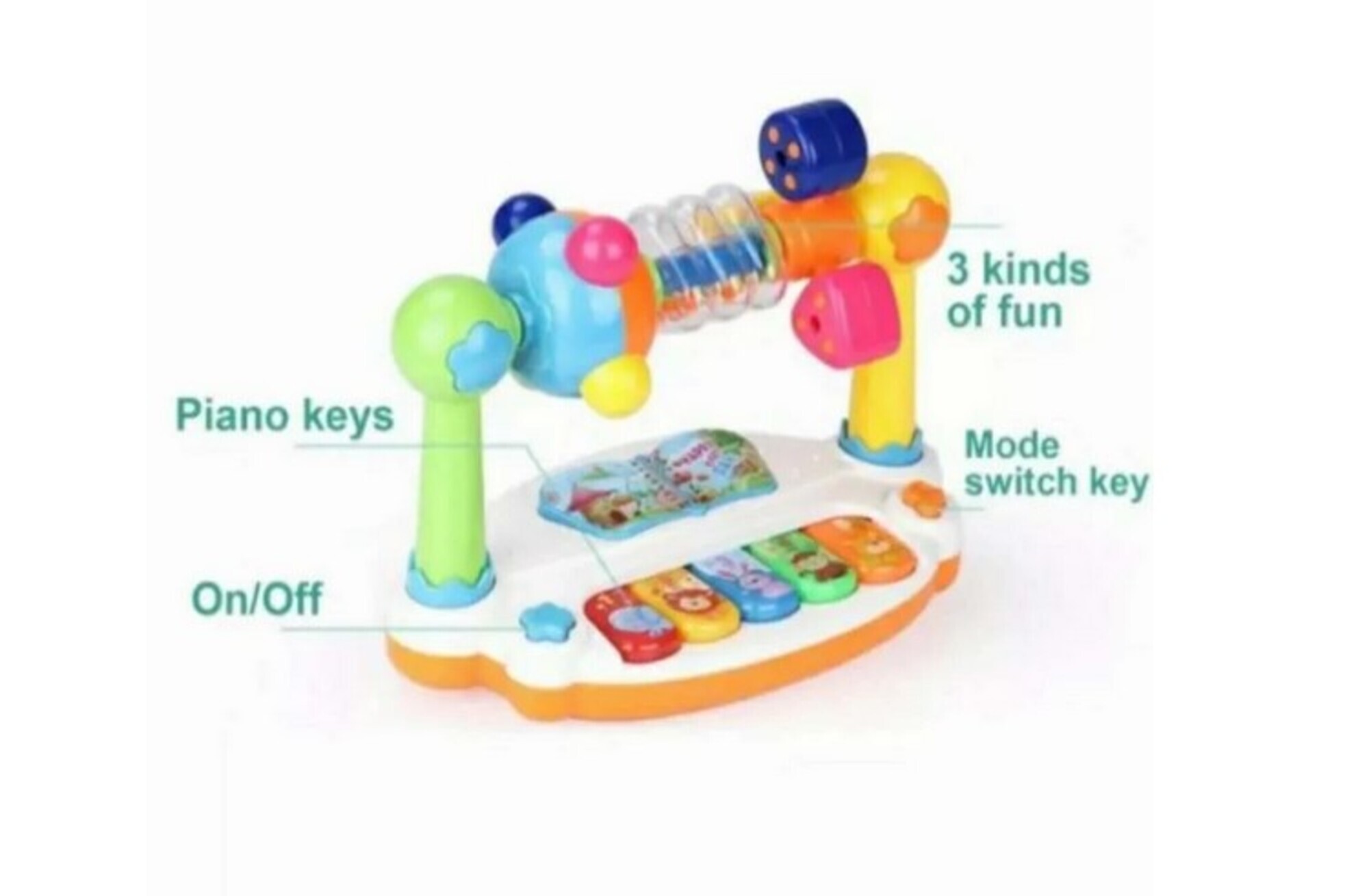 PIANO ARCO CON SONIDO MUSICAL DIDÁCTICO PARA BEBÉS - 3