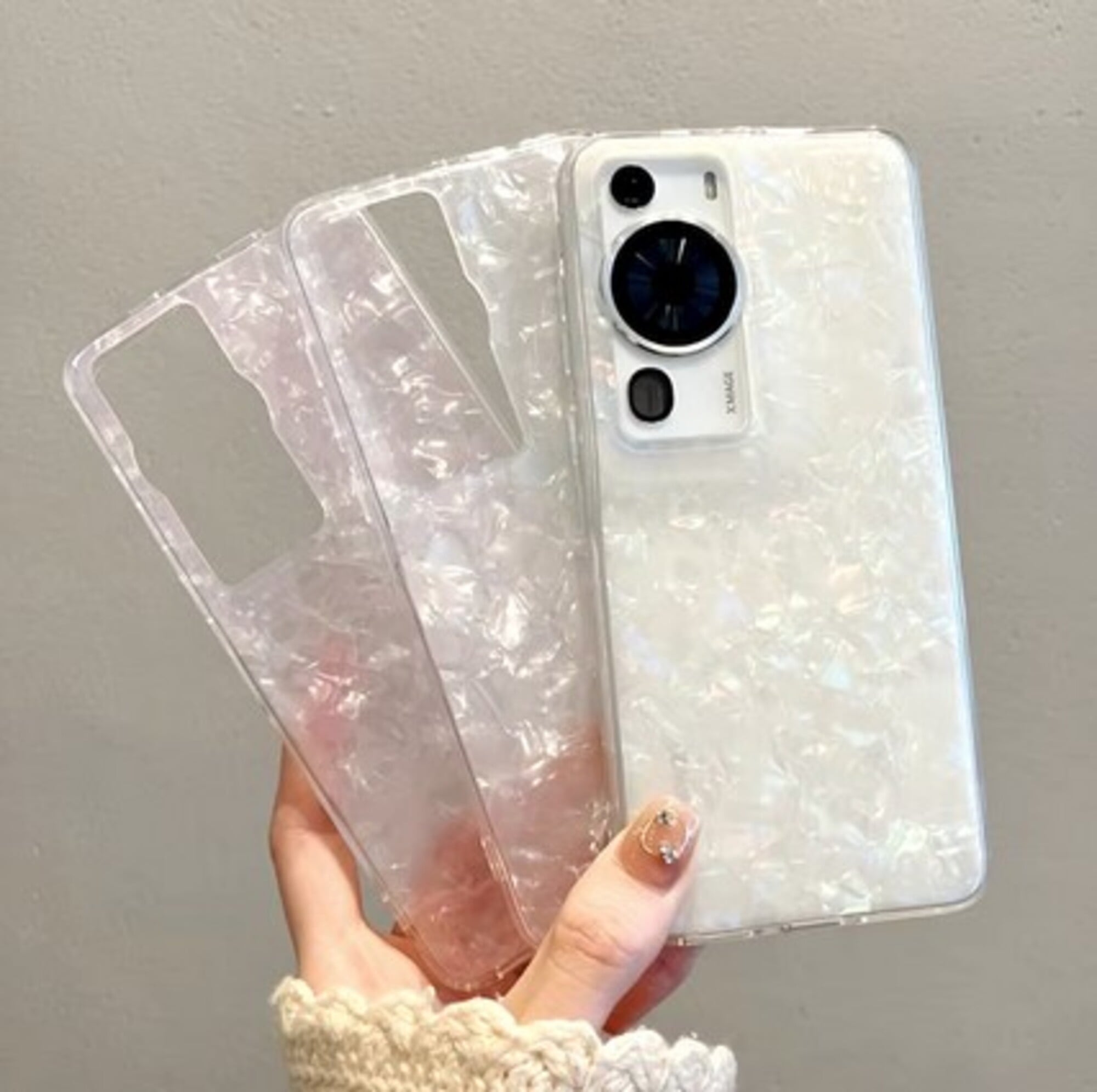 SALÓN DEL ACCESORIO CARCASA SALÓN DEL ACCESORIO CELULAR HUAWEI P60 PRO FUNDA TPU RESISTENTE ELEGANTE BLANCO