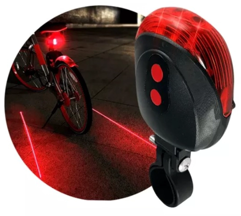 PACK 2 LUZ TRASERA LASER MARCADOR CAMINO BICICLETA CICLO VIA - 1