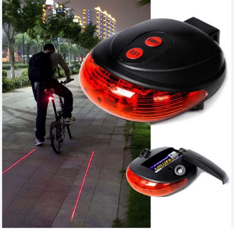 PACK 2 LUZ TRASERA LASER MARCADOR CAMINO BICICLETA CICLO VIA - 2