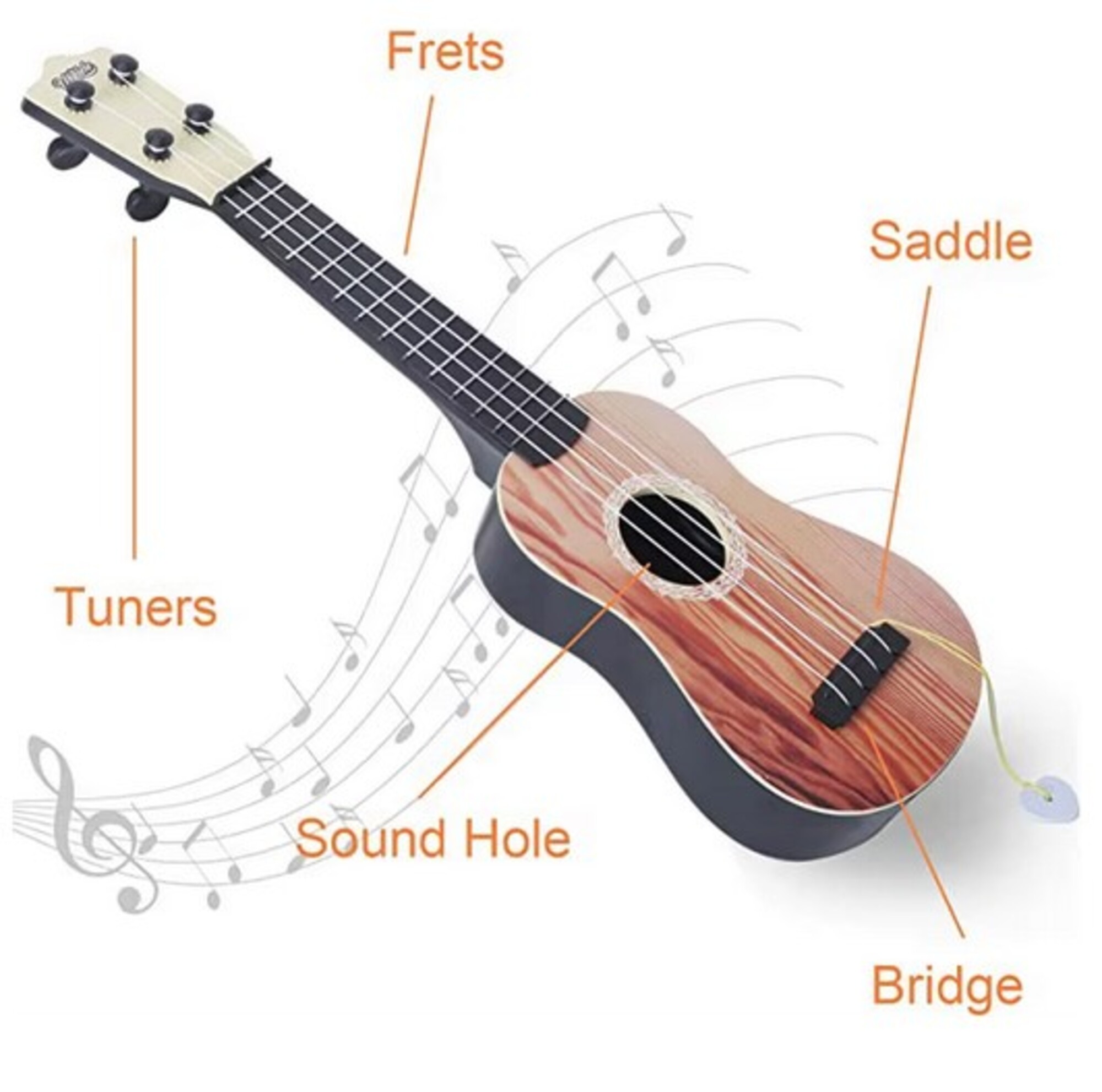 GUITARRA DIDACTICA NIÑOS UKULELE ENTRENAMIENTO Y DIVERSION - 3