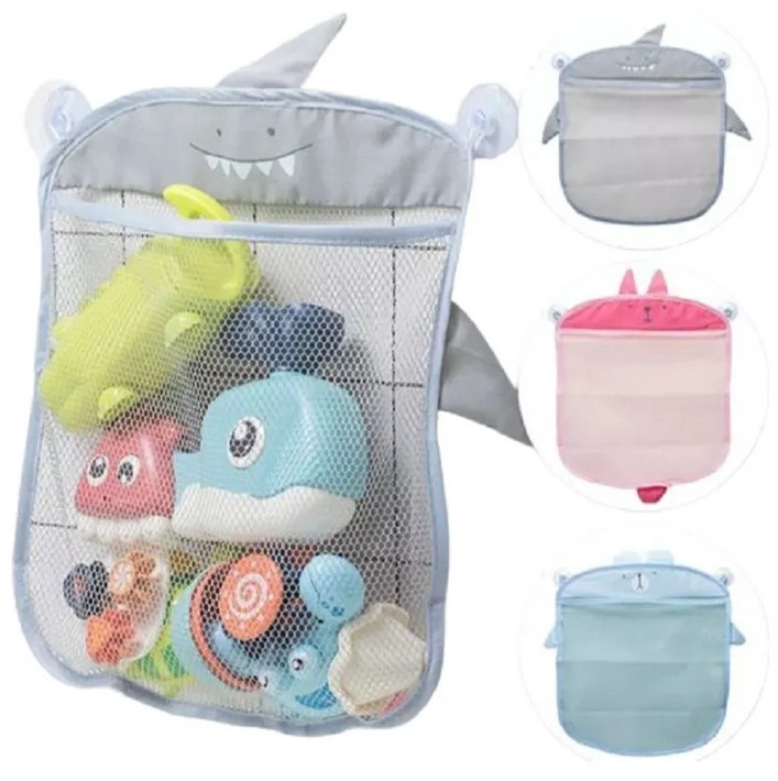 BOLSA MALLA ORGANIZADORA GUARDAR JUGUETES BAÑO TINA BEBE  NIÑO - 1