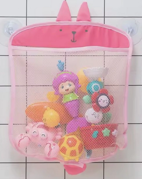 BOLSA MALLA ORGANIZADORA GUARDAR JUGUETES BAÑO TINA BEBE  NIÑO - 2