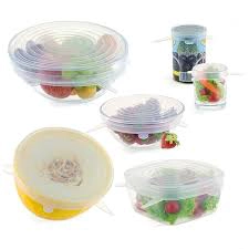 SET 6 TAPAS SILICONA ALIMENTOS FRESCOS COLORES - 2
