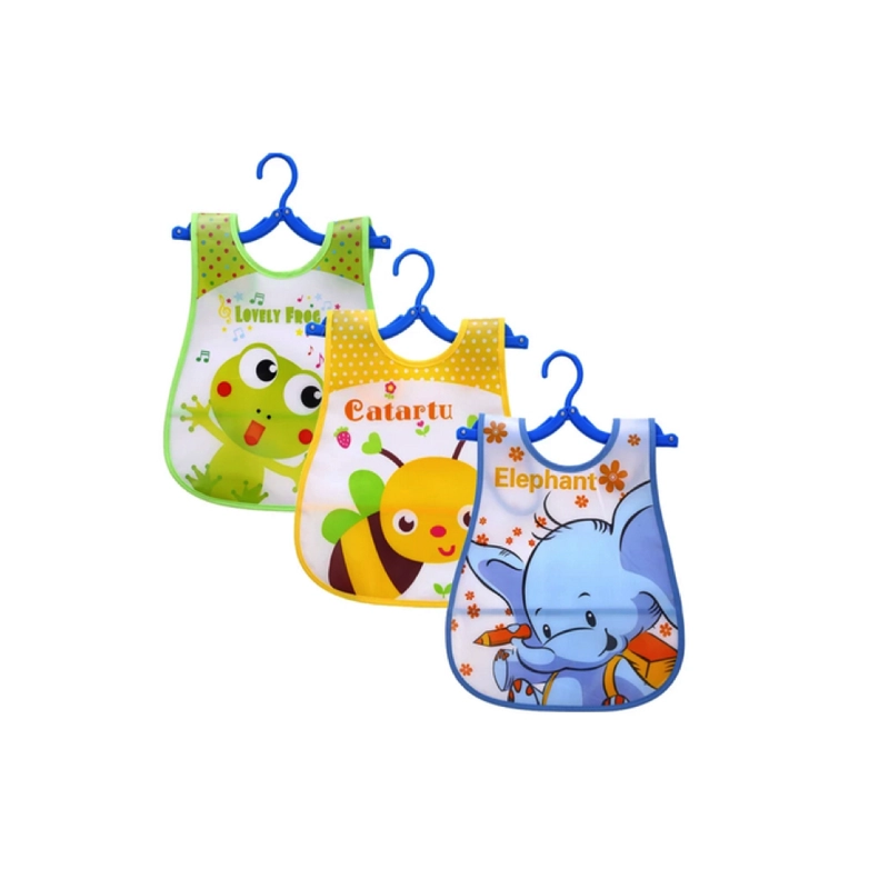 PACK 2 BABEROS SILICONA BEBE SIN MANGA DISEÑO Y COLOR NIÑA - 2