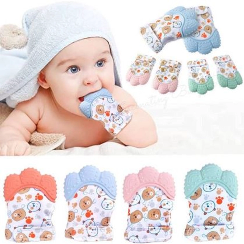 GUANTE SILICONA ENTRETENCION BEBE COLOR NIÑA - 1
