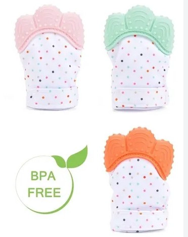 GUANTE SILICONA ENTRETENCION BEBE COLOR NIÑA - 4