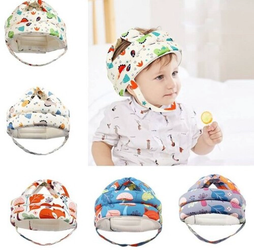 GORRO PROTECTOR CABEZA ACOLCHADO ANTI GOLPES BEBE  COLOR NIÑA - 1