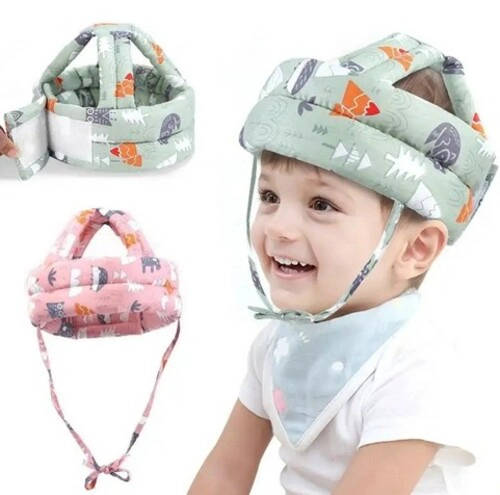 GORRO PROTECTOR CABEZA ACOLCHADO ANTI GOLPES BEBE  COLOR NIÑA - 3