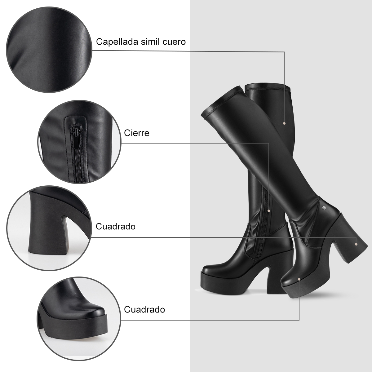 Ripley - BOTA MUJER NEREA NEGRO WEIDE