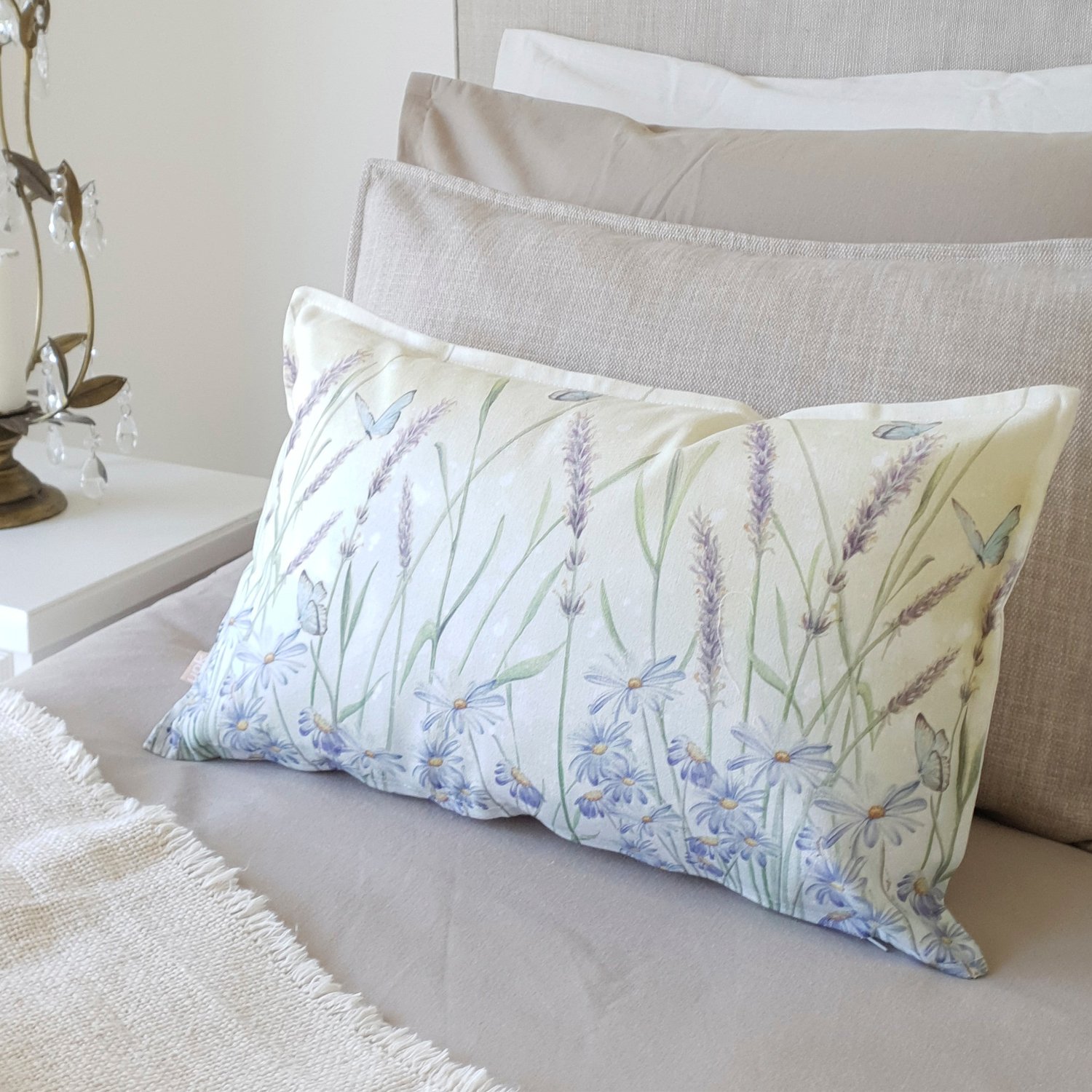 FUNDA COJÍN 50X30 ESTAMPADA JARDÍN LAVANDA - 2