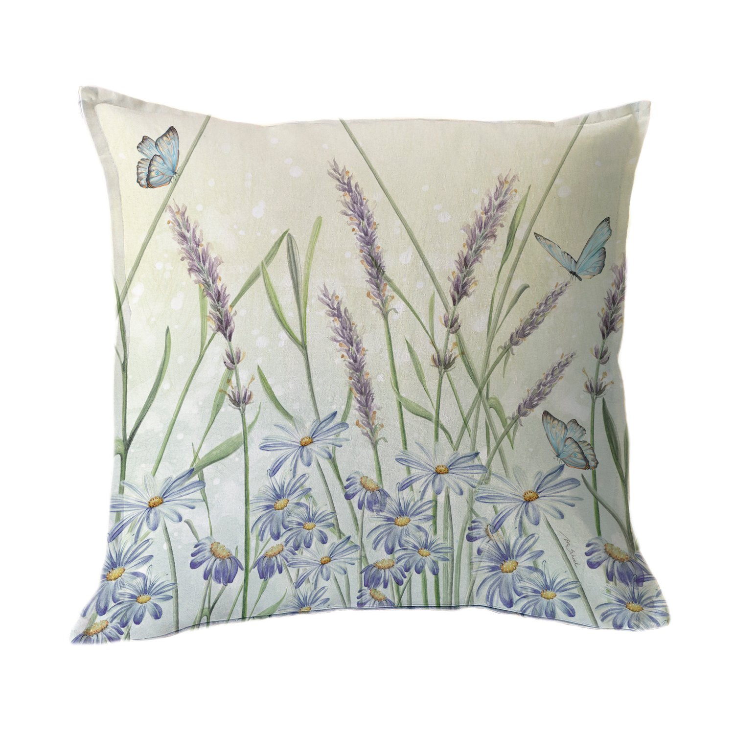 FUNDA COJÍN 45X45 ESTAMPADA JARDÍN LAVANDA - 1