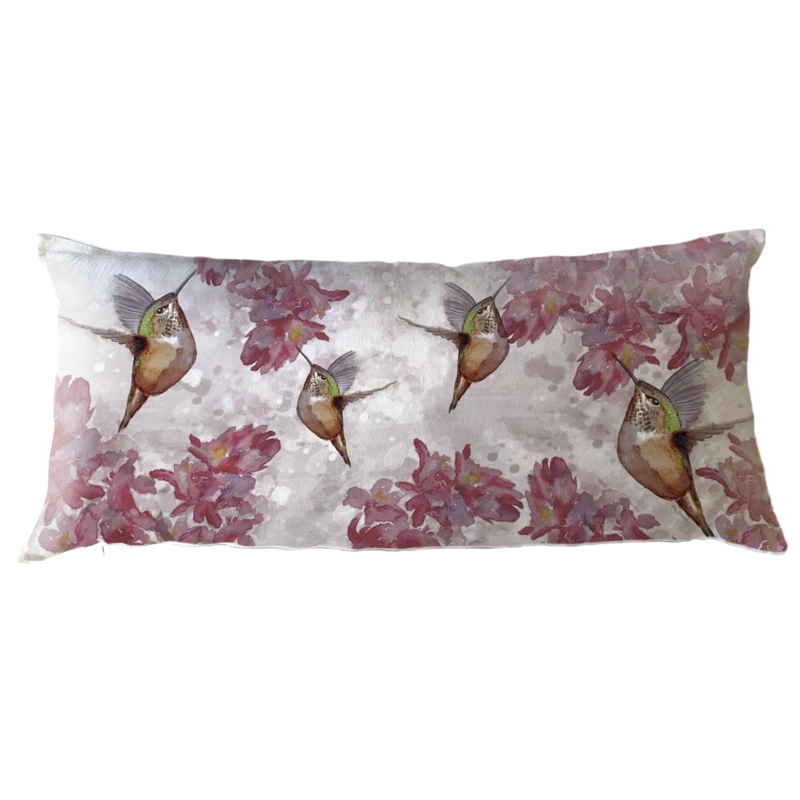 COJIN 40X90 ESTAMPADA PICAFLOR FLOR FUCSIA XL - 1