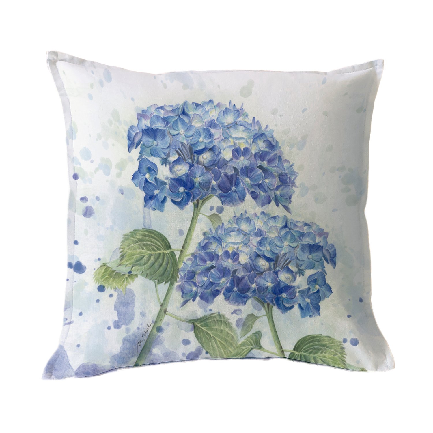 FUNDA COJÍN 45X45 ESTAMPADA HORTENSIAS - 1