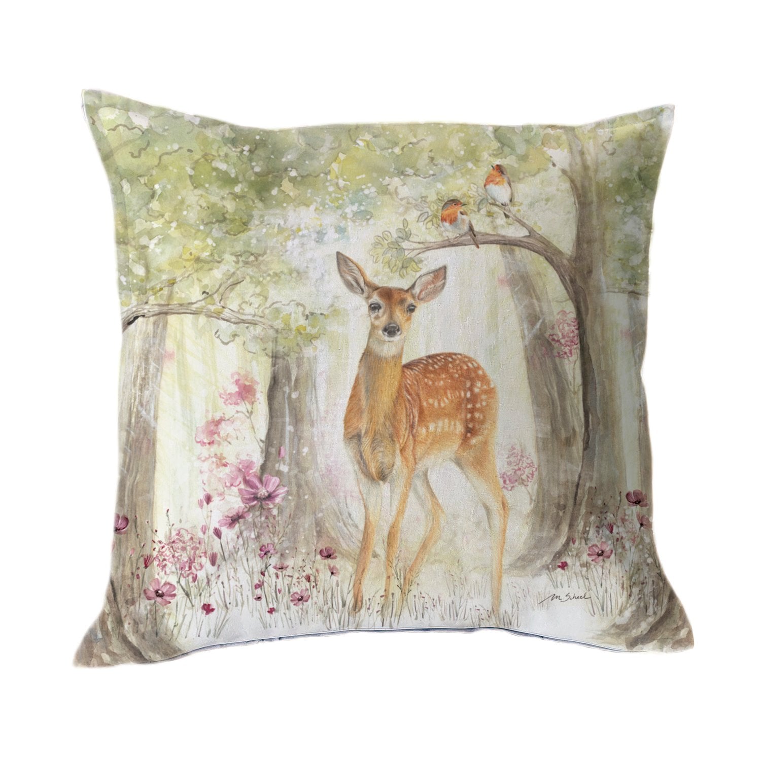 FUNDA COJÍN 45X45 ESTAMPADA BAMBI BOSQUE - 1