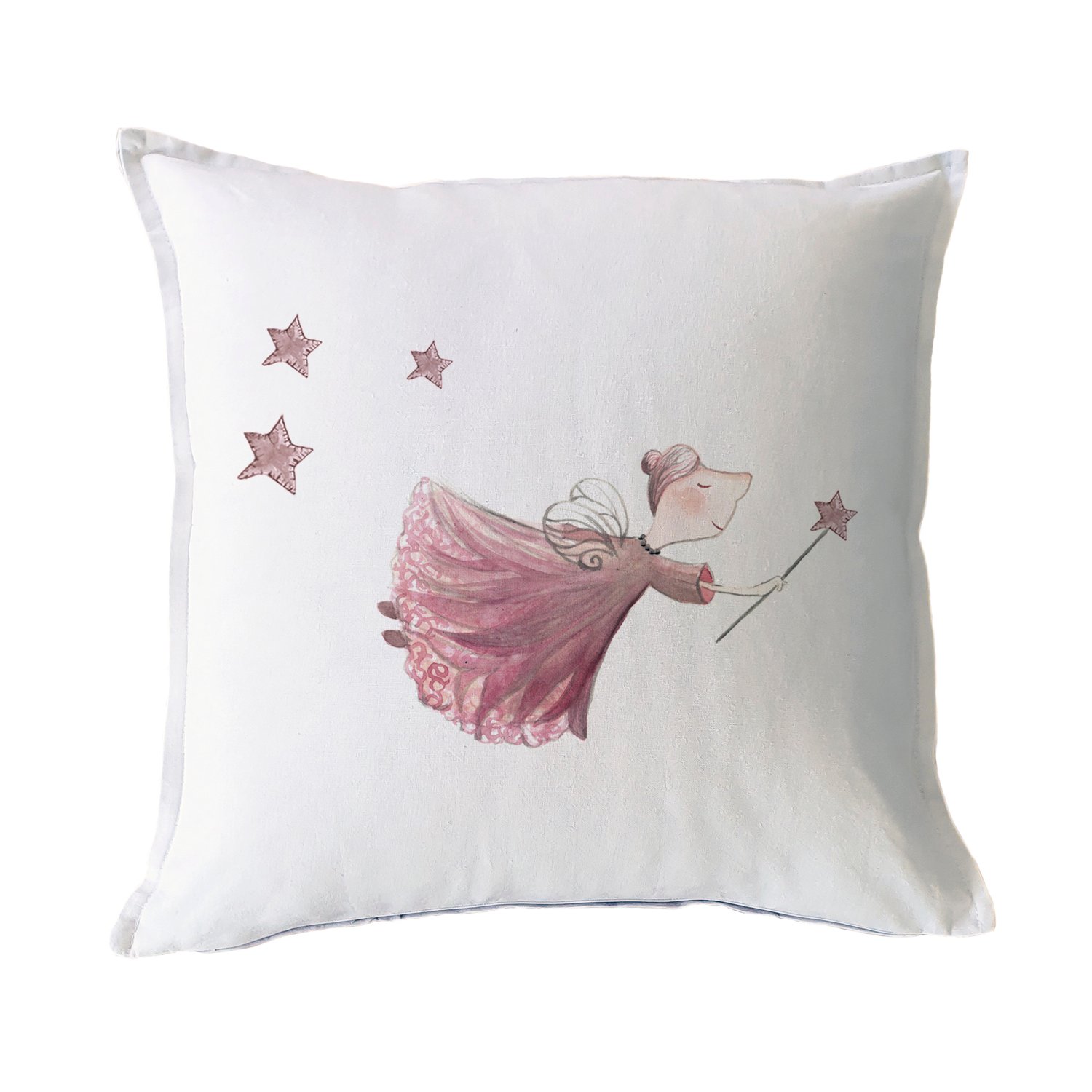 FUNDA COJÍN 45X45 ESTAMPADA HADA ROSA - 1