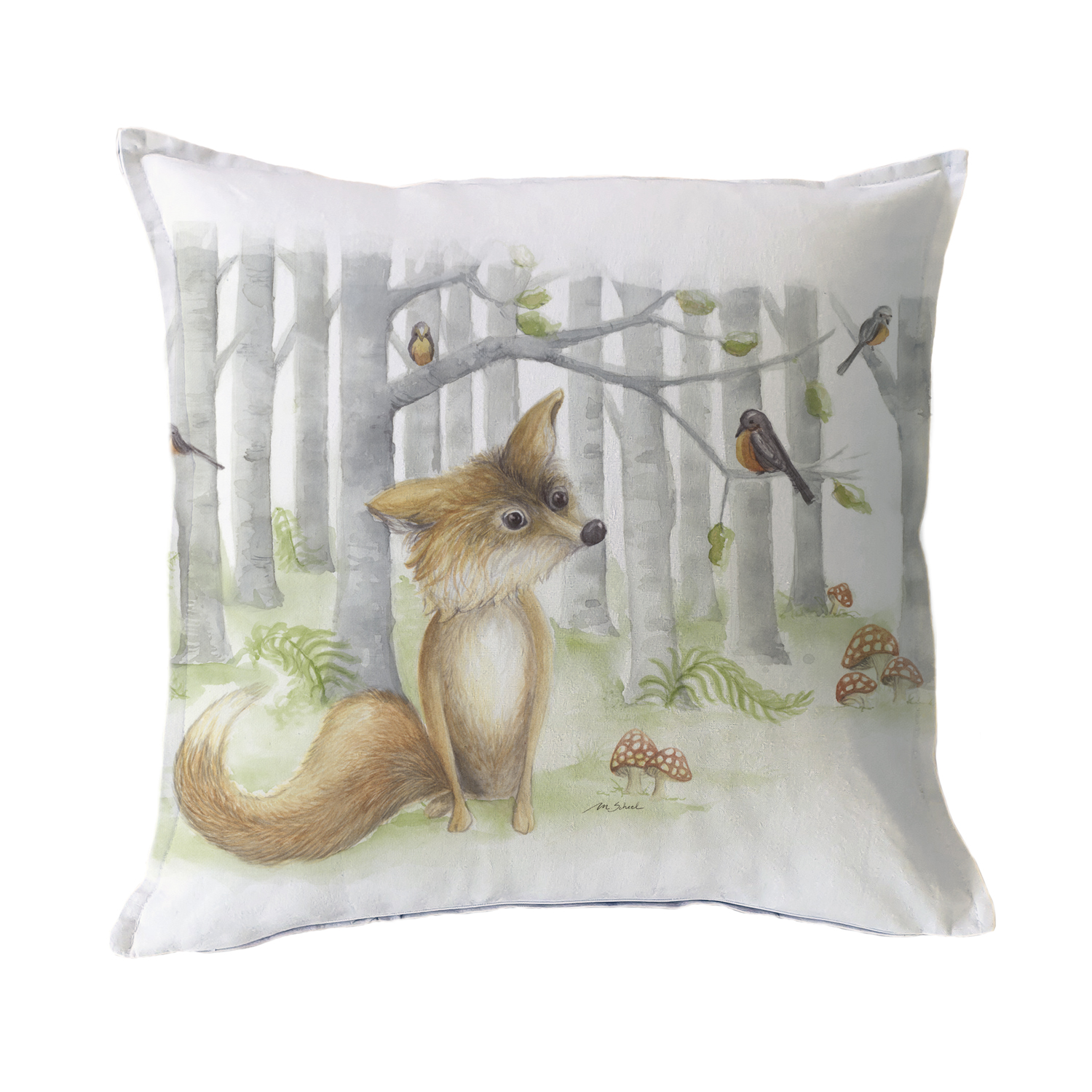 FUNDA COJÍN 45X45 ESTAMPADA ZORRITO SENTADO - 1