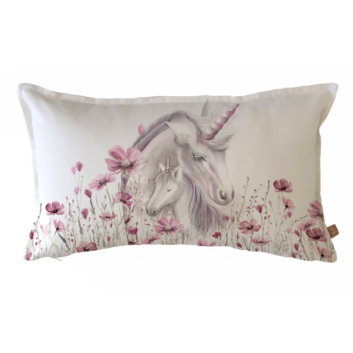 FUNDA COJÍN ESTAMPADO 50X30 UNICORNIO - 1