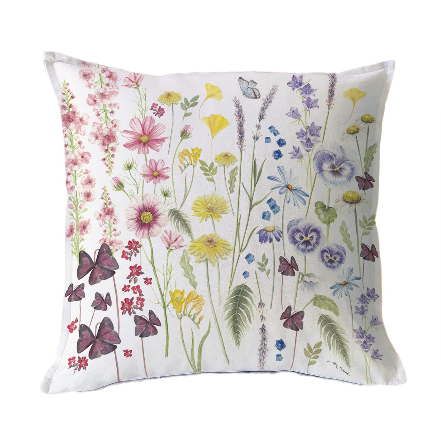 FUNDA COJÍN MULTICOLOR 45X45 ESTAMPADA PRIMAVERA - 1