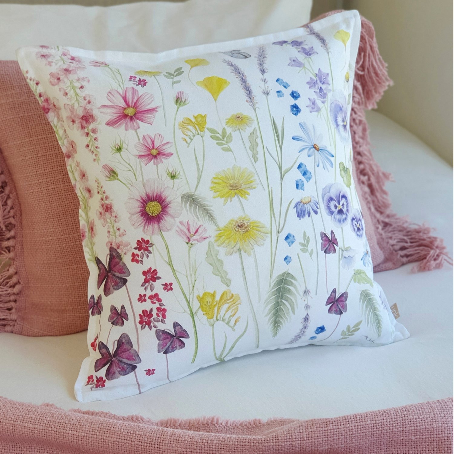 FUNDA COJÍN MULTICOLOR 45X45 ESTAMPADA PRIMAVERA - 2