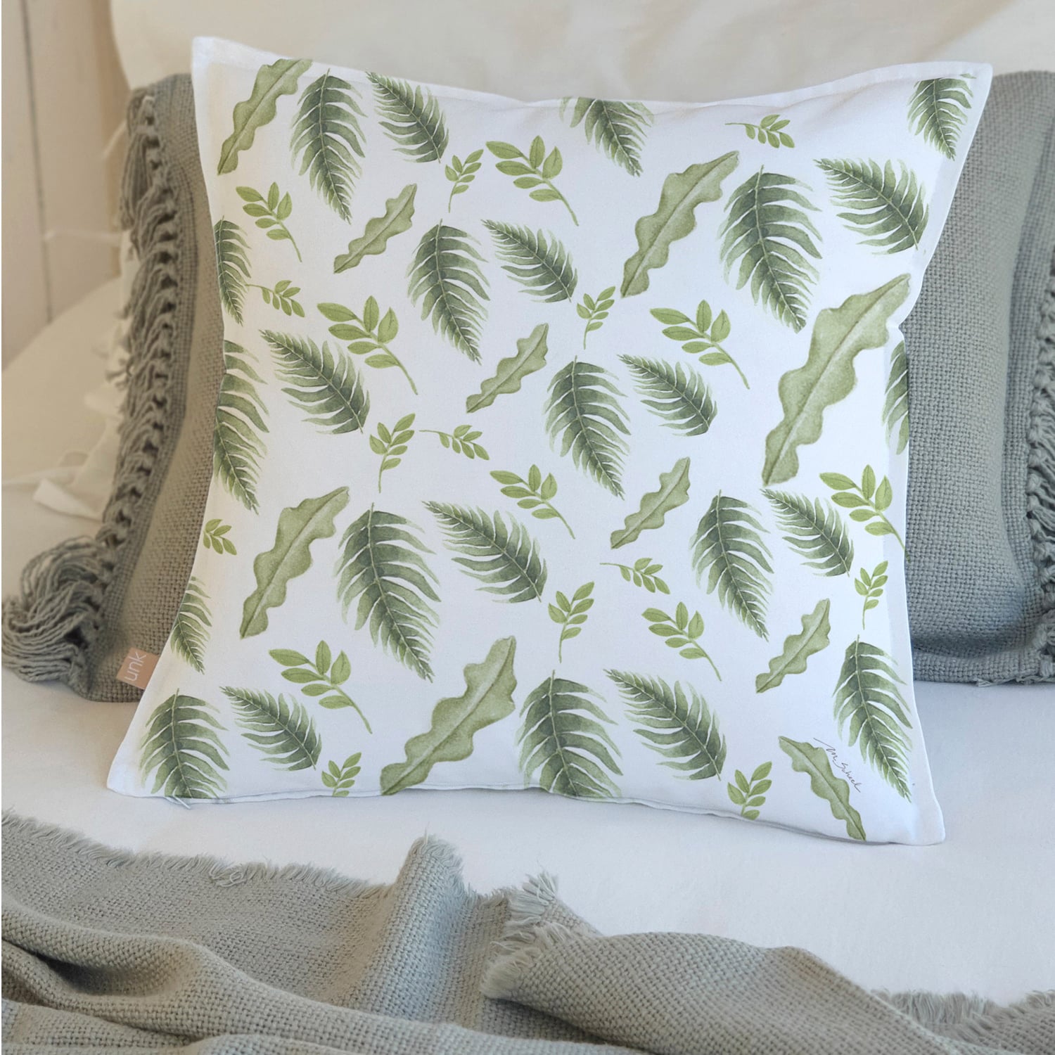 FUNDA COJÍN ESTAMPADO 45X45 PRIMAVERA VERDE - 2