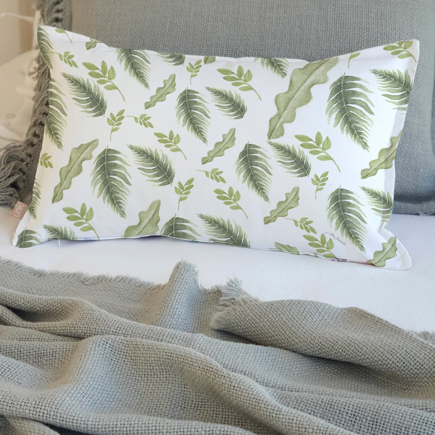 FUNDA COJÍN ESTAMPADO 50X30 PRIMAVERA VERDE - 2