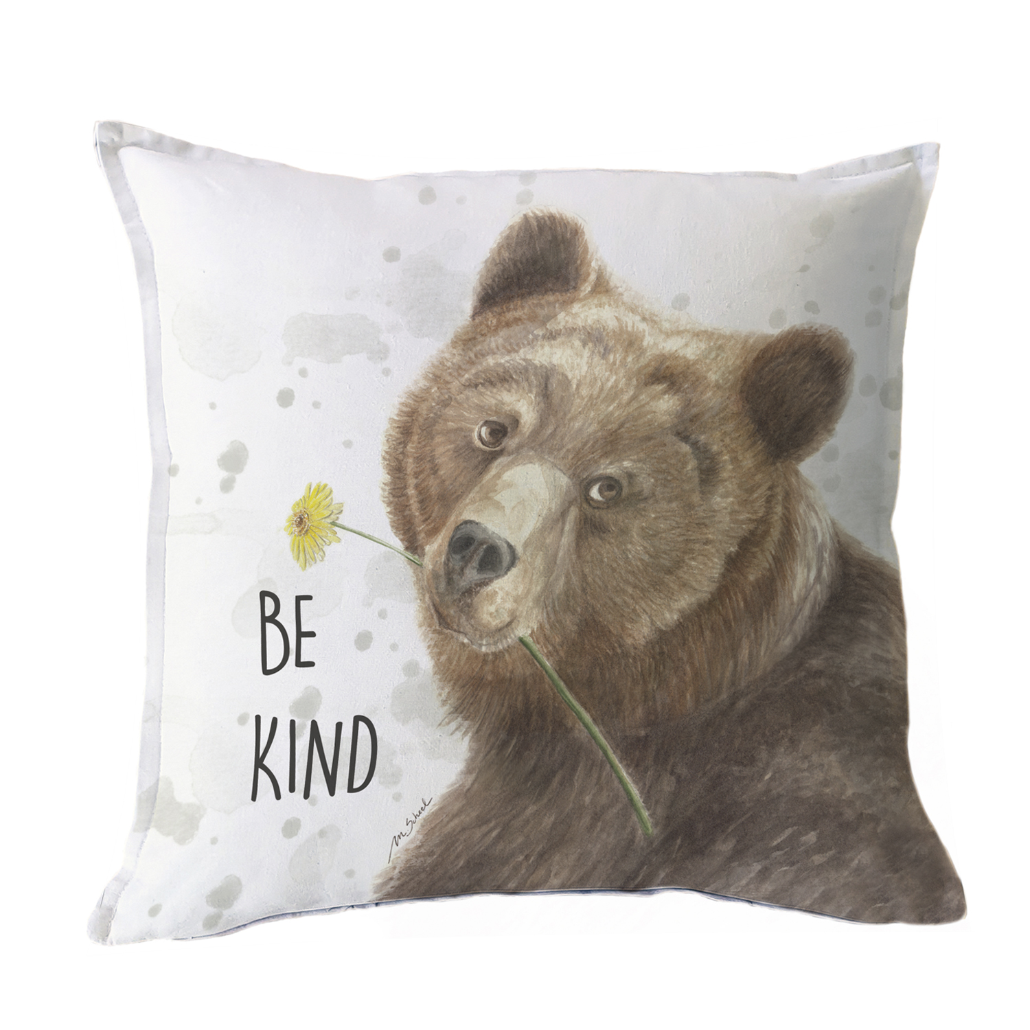 FUNDA COJÍN ESTAMPADO 45X45 OSO AMABLE - 1