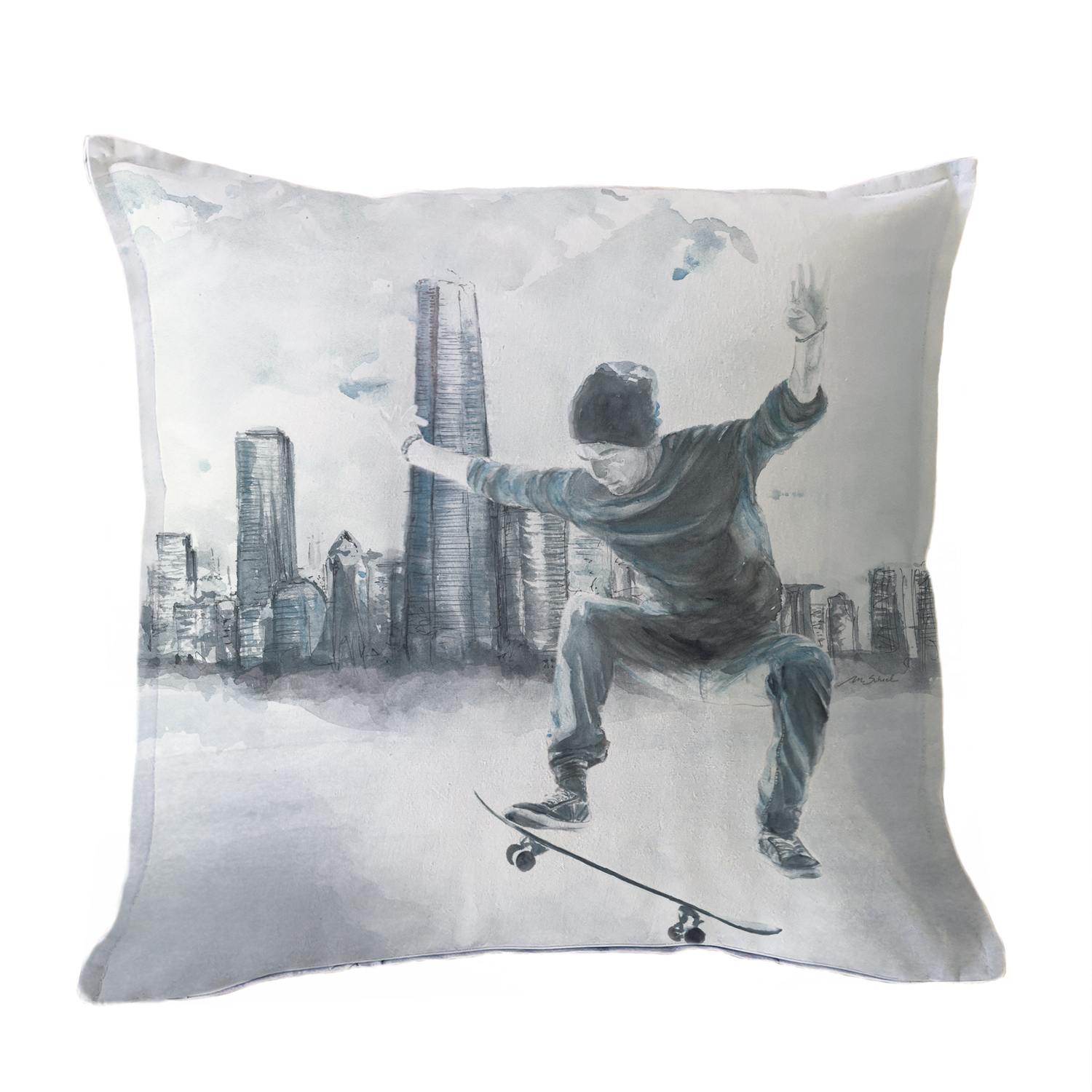 FUNDA COJÍN ESTAMPADO 45X45 SKATER - 1