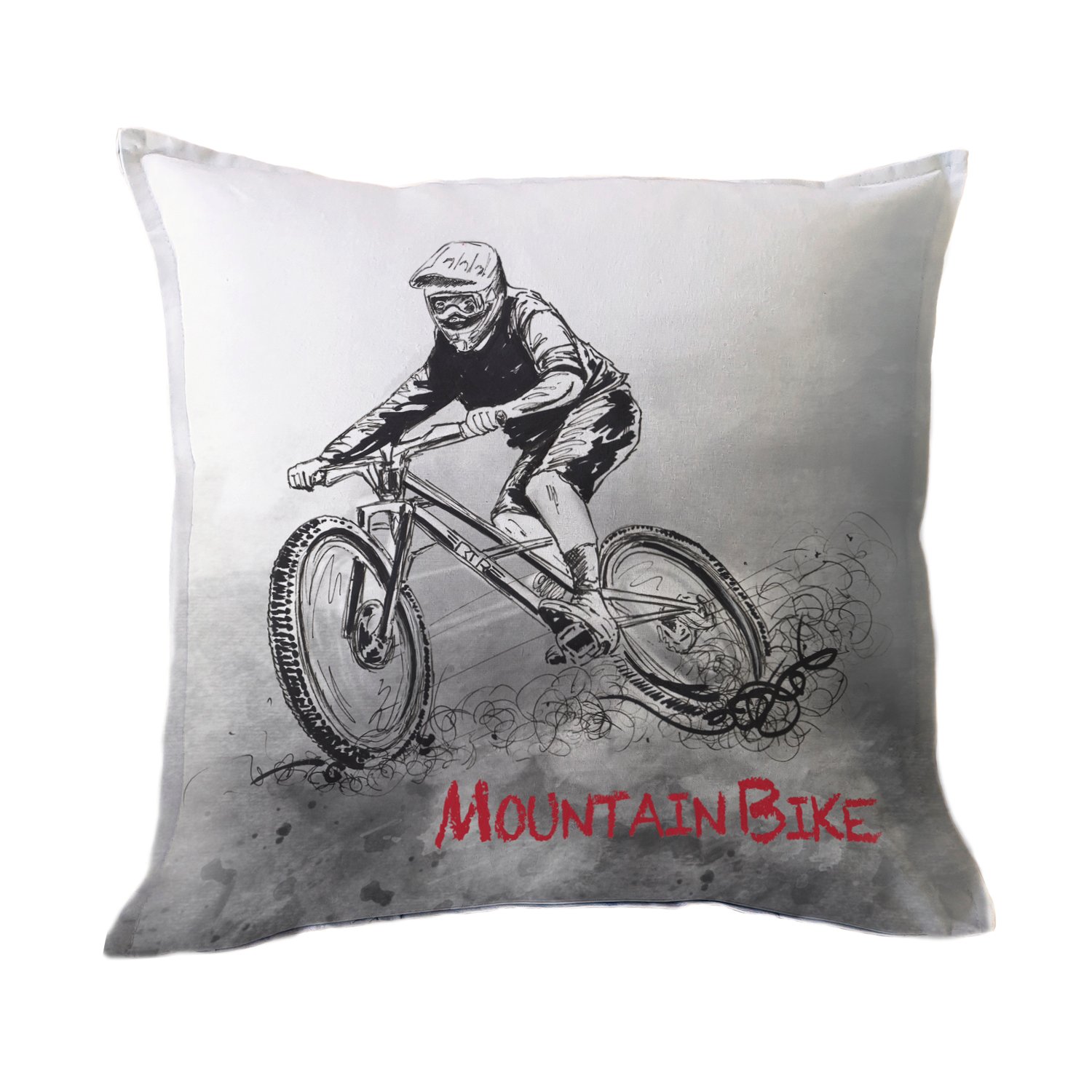 FUNDA COJÍN ESTAMPADO 45X45 MOUNTAIN BIKE - 1