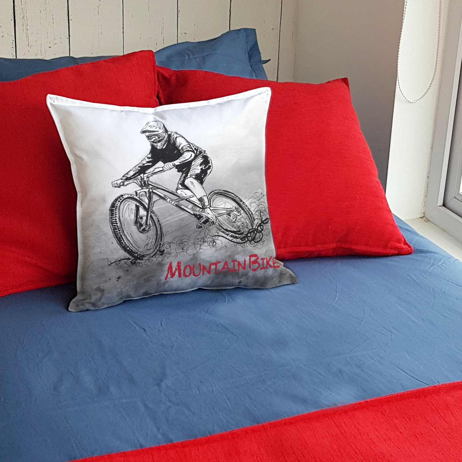 FUNDA COJÍN ESTAMPADO 45X45 MOUNTAIN BIKE - 2