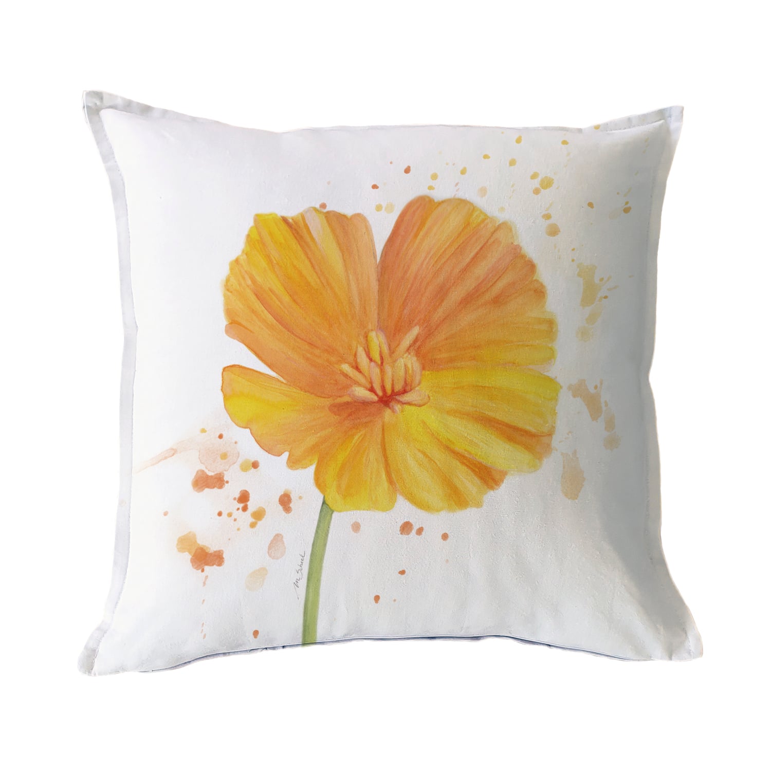 FUNDA COJÍN ESTAMPADO 45X45 AMAPOLA - 1