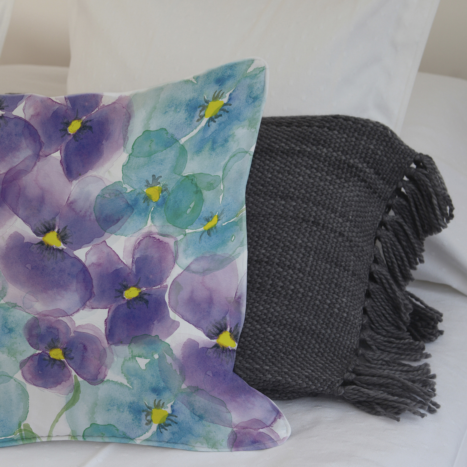 FUNDA COJÍN ESTAMPADO 45X45 PENSAMIENTOS - 2