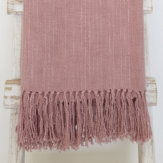 CHAL TELAR ALGODÓN ROSA VIEJO 160X100 | Rosa - 1