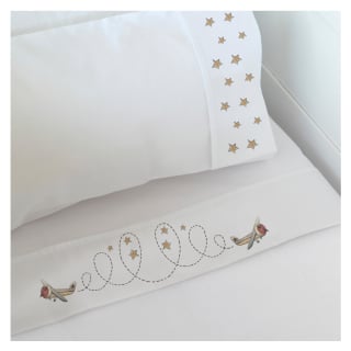 SET SÁBANAS MARGARITA SCHEEL PARA CASA ALVARINHO AVIÓN CUNA ALGODÓN AMARILLO - 1