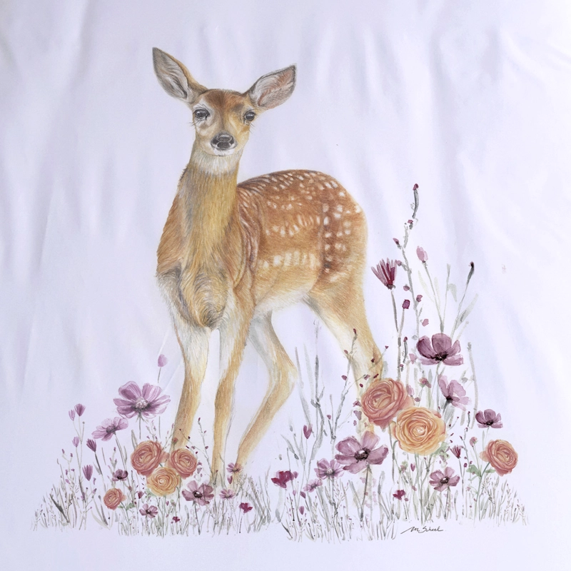 FUNDA PLUMÓN 1.5 PLAZAS KIDS BAMBI FLORCITAS - 2