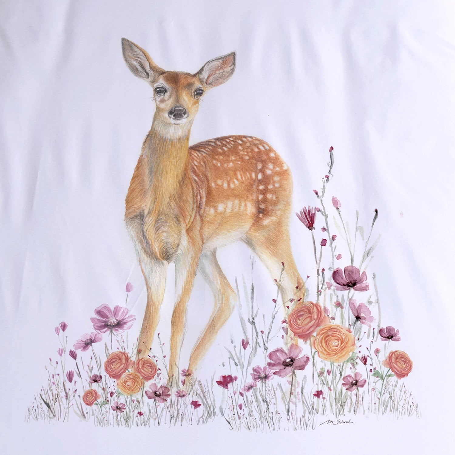 FUNDA PLUMÓN KING KIDS BAMBI FLORCITAS - 3