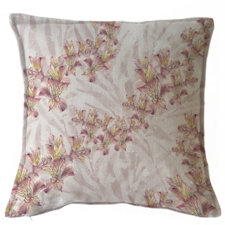 FUNDA COJÍN MARGARITA SCHEEL PARA CASA ALVARINHO MARISA ESTAMPADO ASTROMELIAS 45 X 45 CM MULTICOLOR - 1