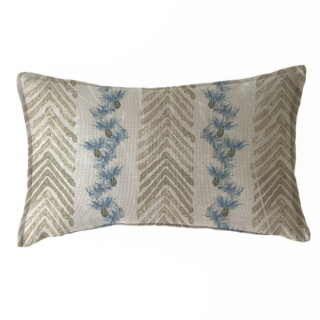 FUNDA COJÍN MARISA ESTAMPADA ESPIGAS Y FLOR AZUL 50X30 CM MULTICOLOR - 1