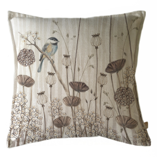 FUNDA COJÍN MARISA CHIKADEE Y PALITOS AMAPOLA 45 X 45 CM MULTICOLOR - 1