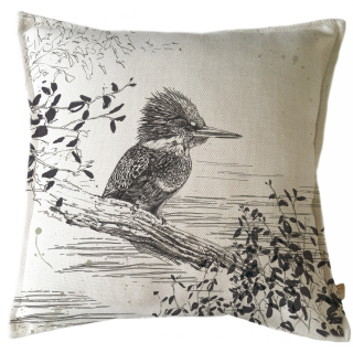 FUNDA COJÍN MARGARITA SCHEEL PARA CASA ALVARINHO MARISA MARTÍN PESCADOR B/N 45 X 45 CM MULTICOLOR - 1