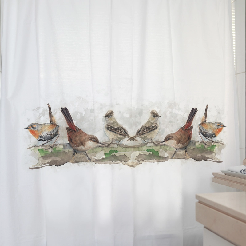 CORTINA DE BAÑO ALGODÓN PÁJAROS CHILENOS - 2