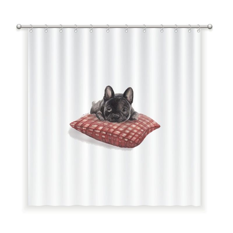 CORTINA DE BAÑO ALGODÓN BULLDOG - 1