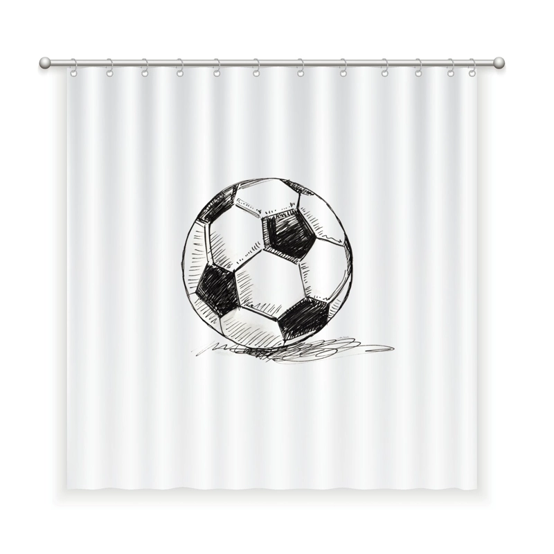 CORTINA DE BAÑO ALGODÓN PELOTA FÚTBOL - 1