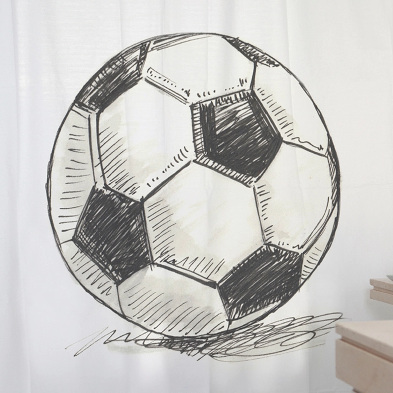 CORTINA DE BAÑO ALGODÓN PELOTA FÚTBOL - 2