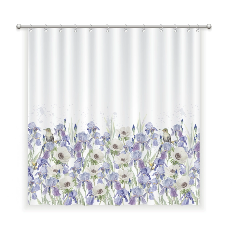 CORTINA DE BAÑO ALGODÓN JARDÍN DE IRIS - 1