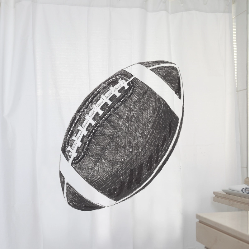 CORTINA DE BAÑO ALGODÓN PELOTA RUGBY - 2