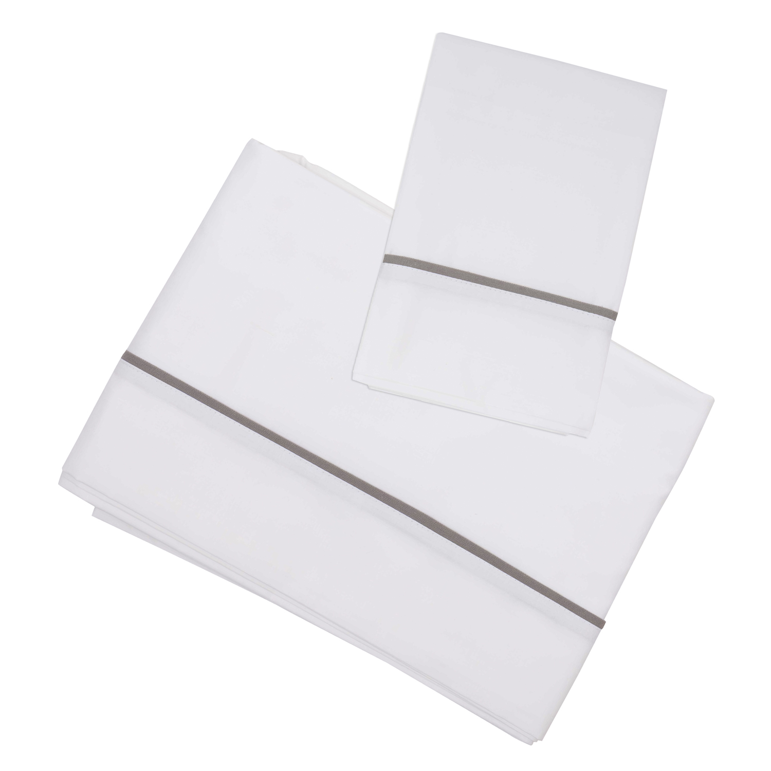 SET SÁBANAS CASA ALVARINHO VIVO 1.5 PLAZAS ALGODÓN TAUPE LISO - 1